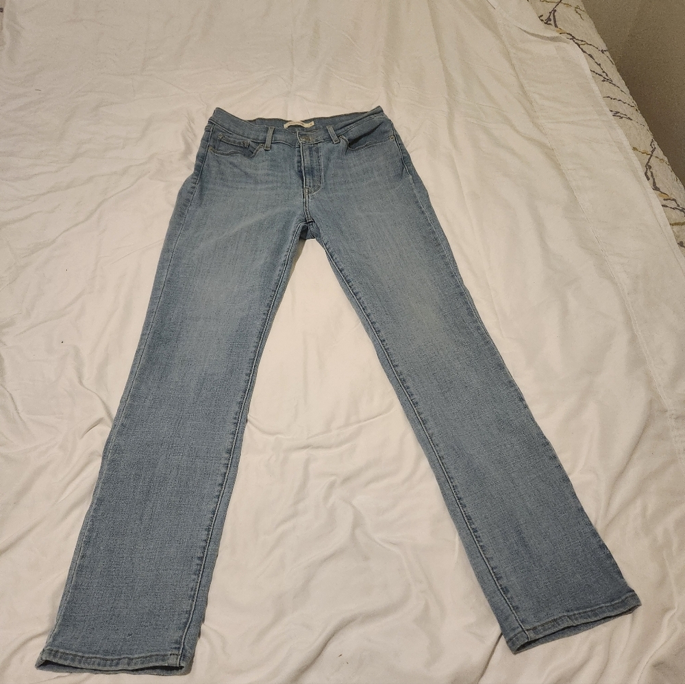 Levi's Women's Light Blue Straight Leg Jeans - Size 8, 29x29